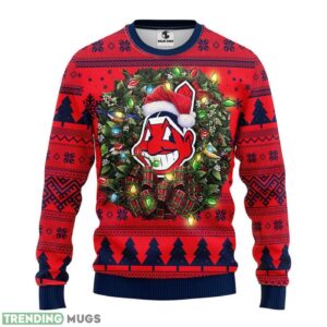 Cleveland Indians Funny AOP Ugly Christmas Sweater Christmas Holiday Gift For Fans 3D Sweater