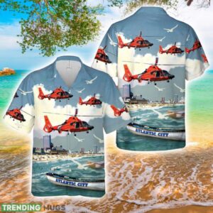 Coast Guard Air Station Atlantic City MH 65D Dolphin Summer Hawaiian Shirt Hawaiian Shirt