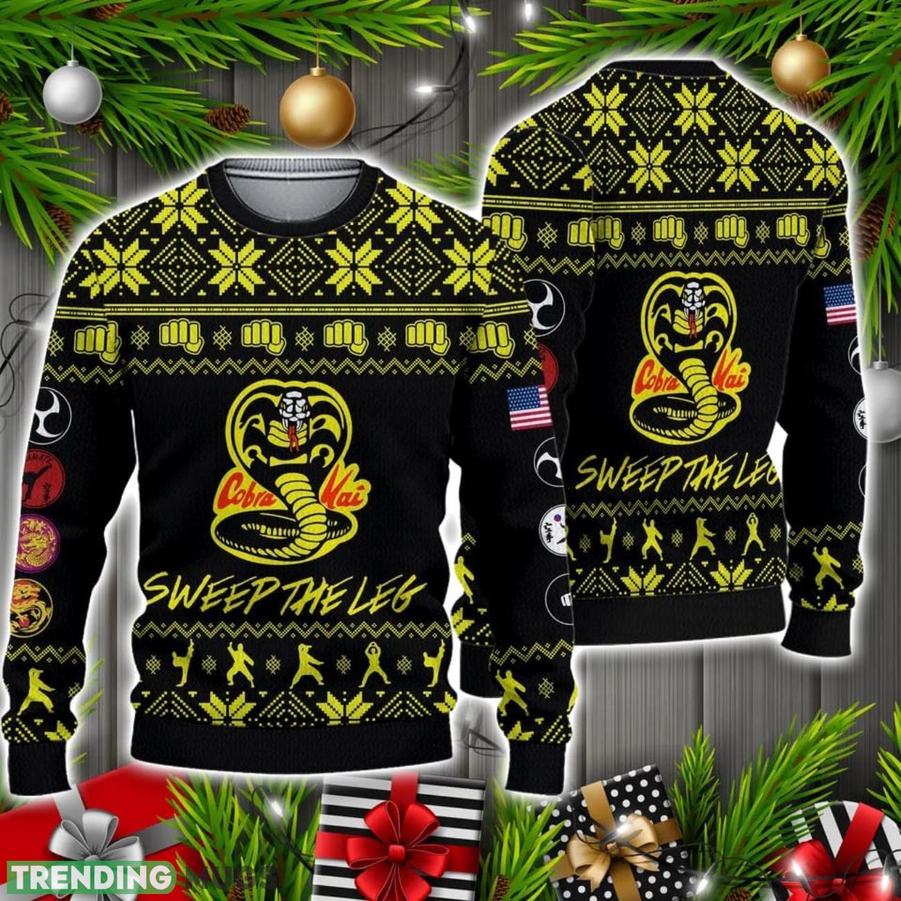 Cobra Kai Ugly Christmas Sweater Christmas Holiday Gift 3D Sweater Cobra Kai Ugly Christmas Sweater Christmas Holiday Gift 3D Sweater