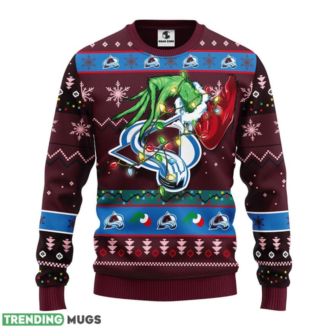 Colorado Avalanche Grinch AOP Ugly Christmas Sweater Christmas Holiday Gift For Fans 3D Sweater Colorado Avalanche Grinch AOP Ugly Christmas Sweater Christmas Holiday Gift For Fans 3D Sweater