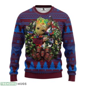 Colorado Avalanche Groot Hug AOP Ugly Christmas Sweater Christmas Holiday Gift For Fans 3D Sweater