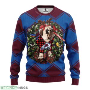 Colorado Avalanche Pub Dog AOP Ugly Christmas Sweater Christmas Holiday Gift For Fans 3D Sweater