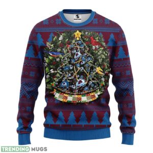 Colorado Avalanche Tree Ball AOP Ugly Christmas Sweater Christmas Holiday Gift For Fans 3D Sweater