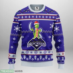 Colorado Rockies Funny Grinch AOP Ugly Christmas Sweater Christmas Holiday Gift For Fans 3D Sweater