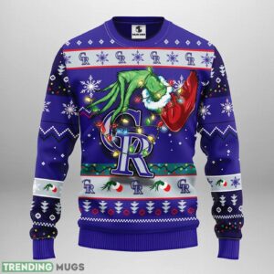 Colorado Rockies Grinch AOP Ugly Christmas Sweater Christmas Holiday Gift For Fans 3D Sweater