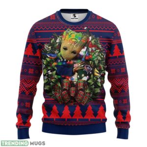 Columbus Blue Jackets Groot Hug AOP Ugly Christmas Sweater Christmas Holiday Gift For Fans 3D Sweater