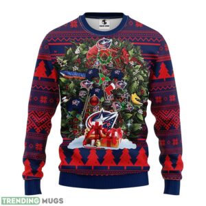 Columbus Blue Jackets Tree Ugly Sweater 3D Christmas Sweater For Men Women 3D Sweater
