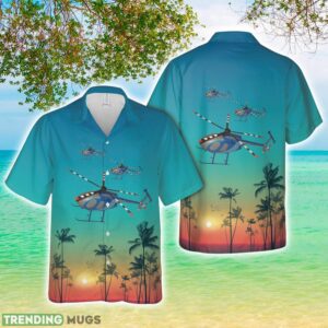 Columbus Police Hughes 500 helicopter AOP Hawaiian Shirt Hawaiian Shirt