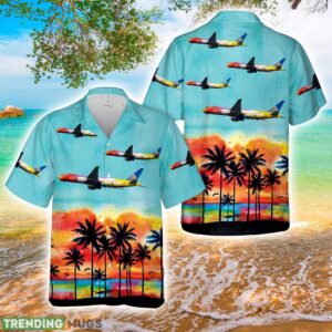 Continental Airlines Peter Max Boeing 777 224ER N77014 AOP Hawaiian Shirt Hawaiian Shirt