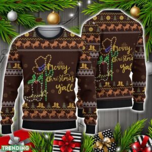 Cowboy Boots Merry Christmas Y'all Ugly Sweater Christmas Holiday Gift 3D Sweater
