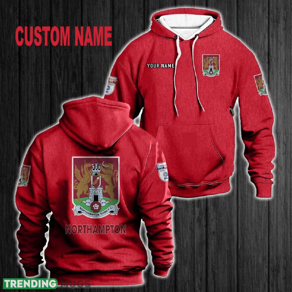Custom Name Northampton Town F.C 3D Hoodie Red All OVer Print For Men Women Gift Christmas 2024 Custom Name Northampton Town F.C 3D Hoodie Red All OVer Print For Men Women Gift Christmas 2024 - Custom Name Northampton Town F.C 3D Hoodie Red All OVer Print For Men Gift Christmas 2024