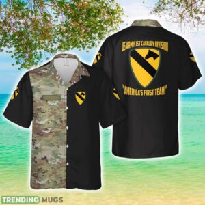 Custom Name US Army 1st Cavalry Division Hawaiian Shirt Unisex For Men And Women Hawaiian Shirt