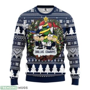 Dallas Cowboys Snoopy Dog AOP Ugly Christmas Sweater Christmas Holiday Gift For Fans 3D Sweater