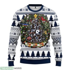 Dallas Cowboys Tree Ball AOP Ugly Christmas Sweater Christmas Holiday Gift For Fans 3D Sweater