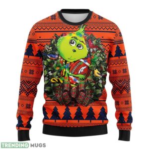 Denver Brocos Grinch Hug AOP Ugly Christmas Sweater Christmas Holiday Gift For Fans Product Photo 1