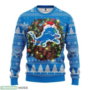 Detroit Lions AOP Ugly Christmas Sweater Christmas Holiday Gift For Fans 3D Sweater