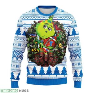 Detroit Lions Grinch Hug AOP Ugly Christmas Sweater Christmas Holiday Gift For Fans Product Photo 1