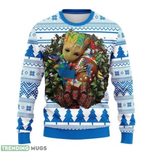 Detroit Lions Groot Hug AOP Ugly Christmas Sweater Christmas Holiday Gift For Fans Product Photo 1
