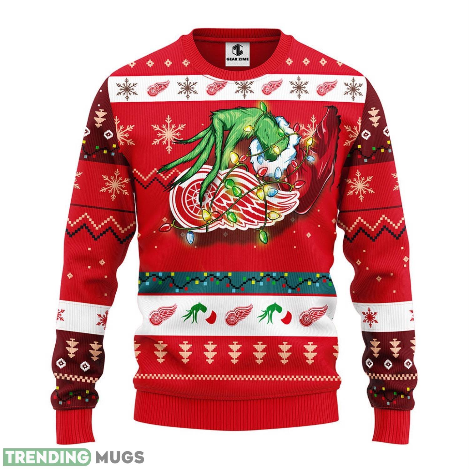 Detroit Red Wings Grinch Christmas Ugly Sweater 3D Christmas Sweater For Men Women 3D Sweater Detroit Red Wings Grinch Christmas Ugly Sweater 3D Christmas Sweater For Men Women 3D Sweater