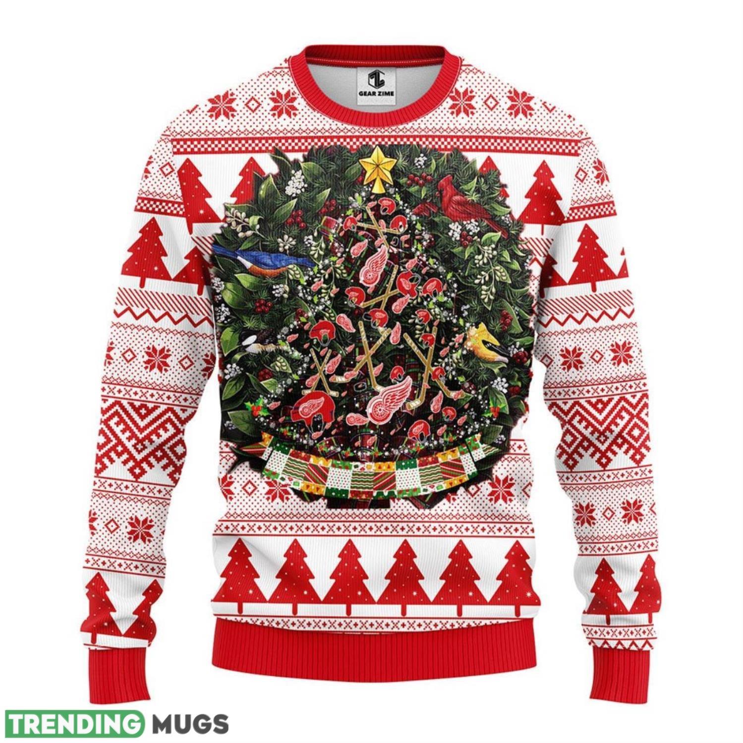 Detroit Red Wings Tree Ball Christmas Ugly Sweater 3D Christmas Sweater For Men Women 3D Sweater Detroit Red Wings Tree Ball Christmas Ugly Sweater 3D Christmas Sweater For Men Women 3D Sweater