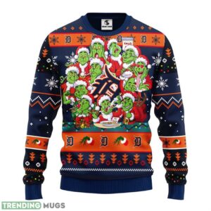 Detroit Tigers 12 Grinch Xmas Day Christmas Ugly Sweater 3D Christmas Sweater For Men Women 3D Sweater