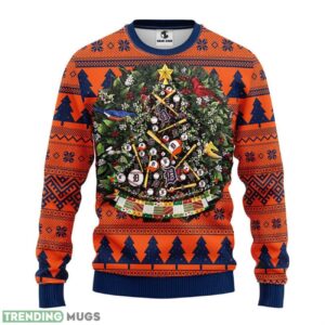 Detroit Tigers Tree Christmas Ugly Sweater 3D Christmas Sweater For Men Women 3D Sweater