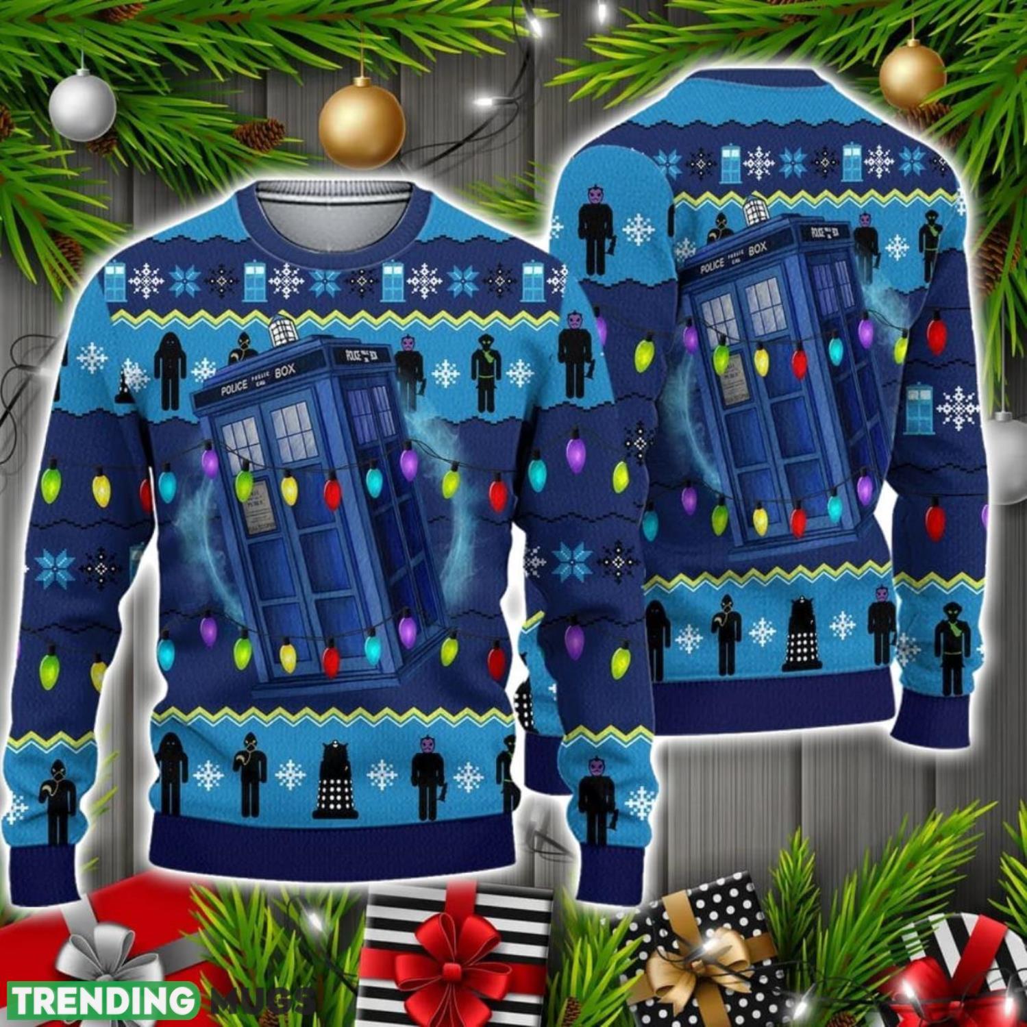 Doctor Who Ugly Knitted Christmas Sweater Christmas Holiday Gift 3D Sweater Doctor Who Ugly Knitted Christmas Sweater Christmas Holiday Gift 3D Sweater