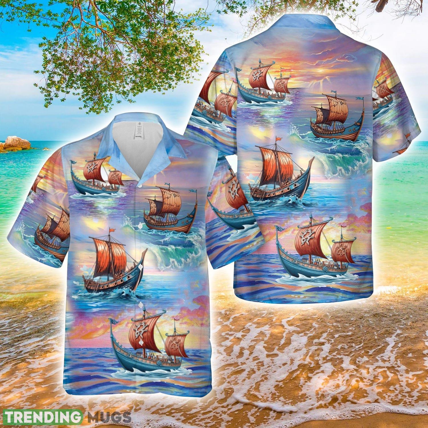 Drakkar Viking Rowing Ship AOP Hawaiian Shirt Hawaiian Shirt Drakkar Viking Rowing Ship AOP Hawaiian Shirt Hawaiian Shirt