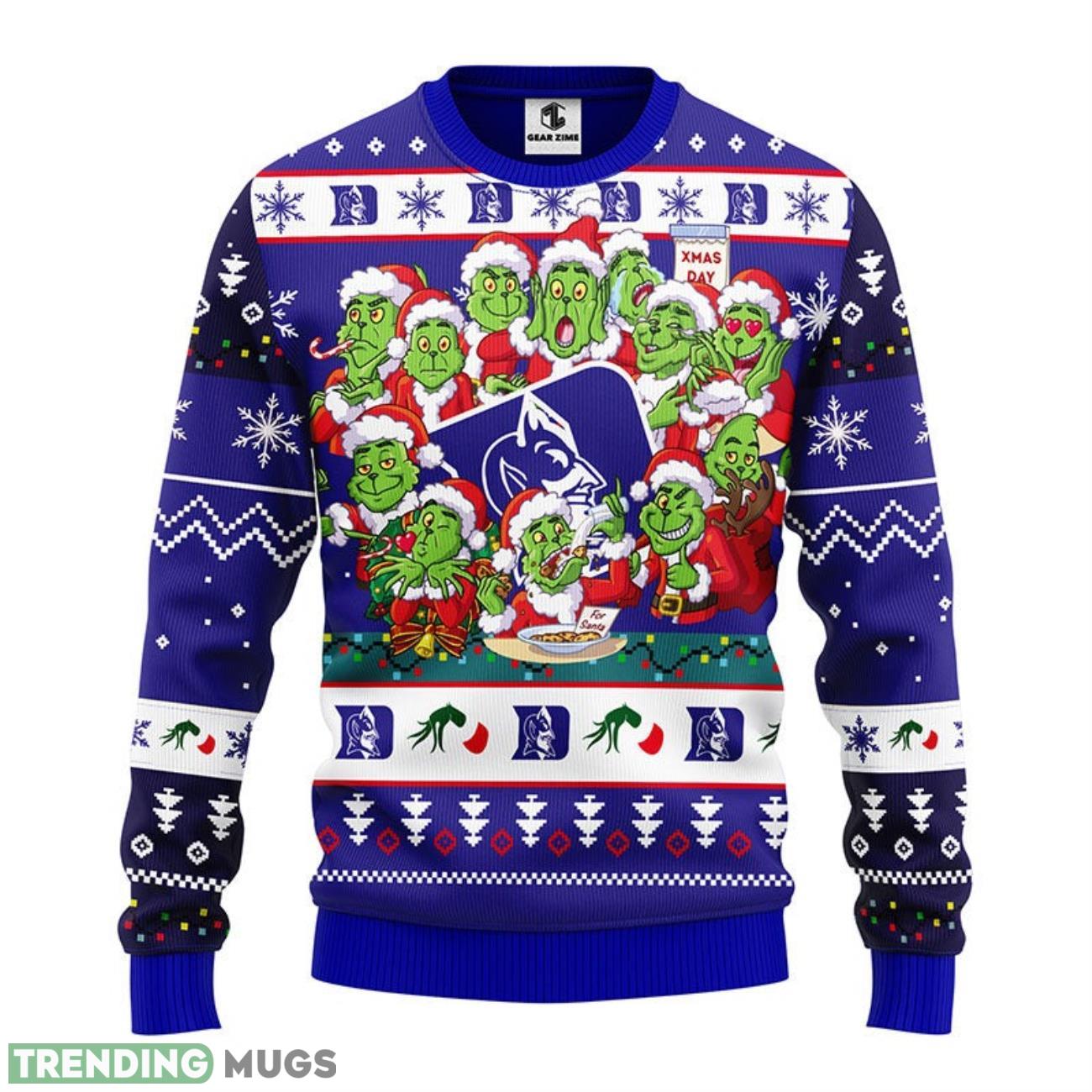 Duke Blue Devils 12 Grinch Xmas Day Christmas Ugly Sweater 3D Christmas Sweater For Men Women 3D Sweater Duke Blue Devils 12 Grinch Xmas Day Christmas Ugly Sweater 3D Christmas Sweater For Men Women 3D Sweater