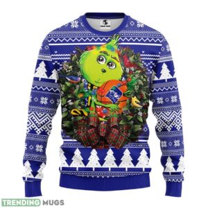 Duke Blue Devils Grinch Hug Christmas Ugly Sweater 3D Christmas Sweater For Men Women Product Photo 1