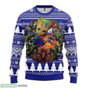 Duke Blue Devils Groot Hug Christmas Ugly Sweater 3D Christmas Sweater For Men Women Product Photo 1