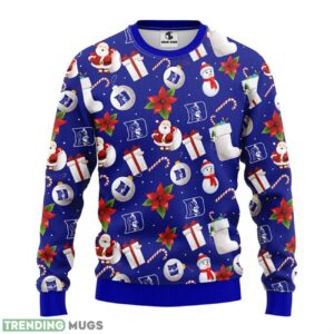 Duke Blue Devils Santa Claus Snowman Christmas Ugly Sweater 3D Christmas Sweater For Men Women 3D Sweater