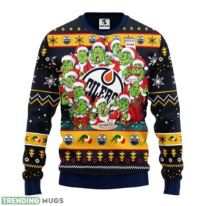Edmonton Oilers 12 Grinch Xmas Day Christmas Ugly Sweater 3D Christmas Sweater For Men Women 3D Sweater
