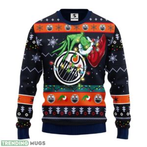 Edmonton Oilers Grinch Christmas Ugly Sweater 3D Christmas Sweater For Men Women 3D Sweater