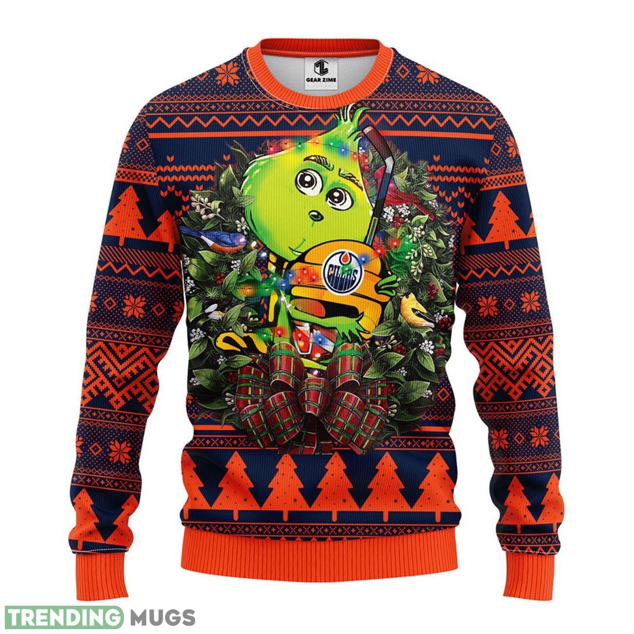 Edmonton Oilers Grinch Hug Christmas Ugly Sweater 3D Christmas Sweater For Men Women 3D Sweater Edmonton Oilers Grinch Hug Christmas Ugly Sweater 3D Christmas Sweater For Men Women 3D Sweater