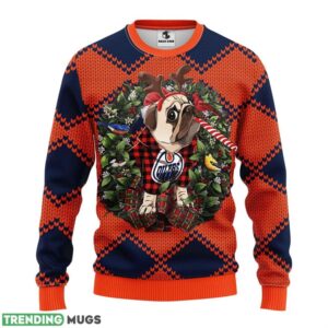 Edmonton Oilers Pub Dog Christmas Ugly Sweater 3D Christmas Sweater For Men Women 3D Sweater
