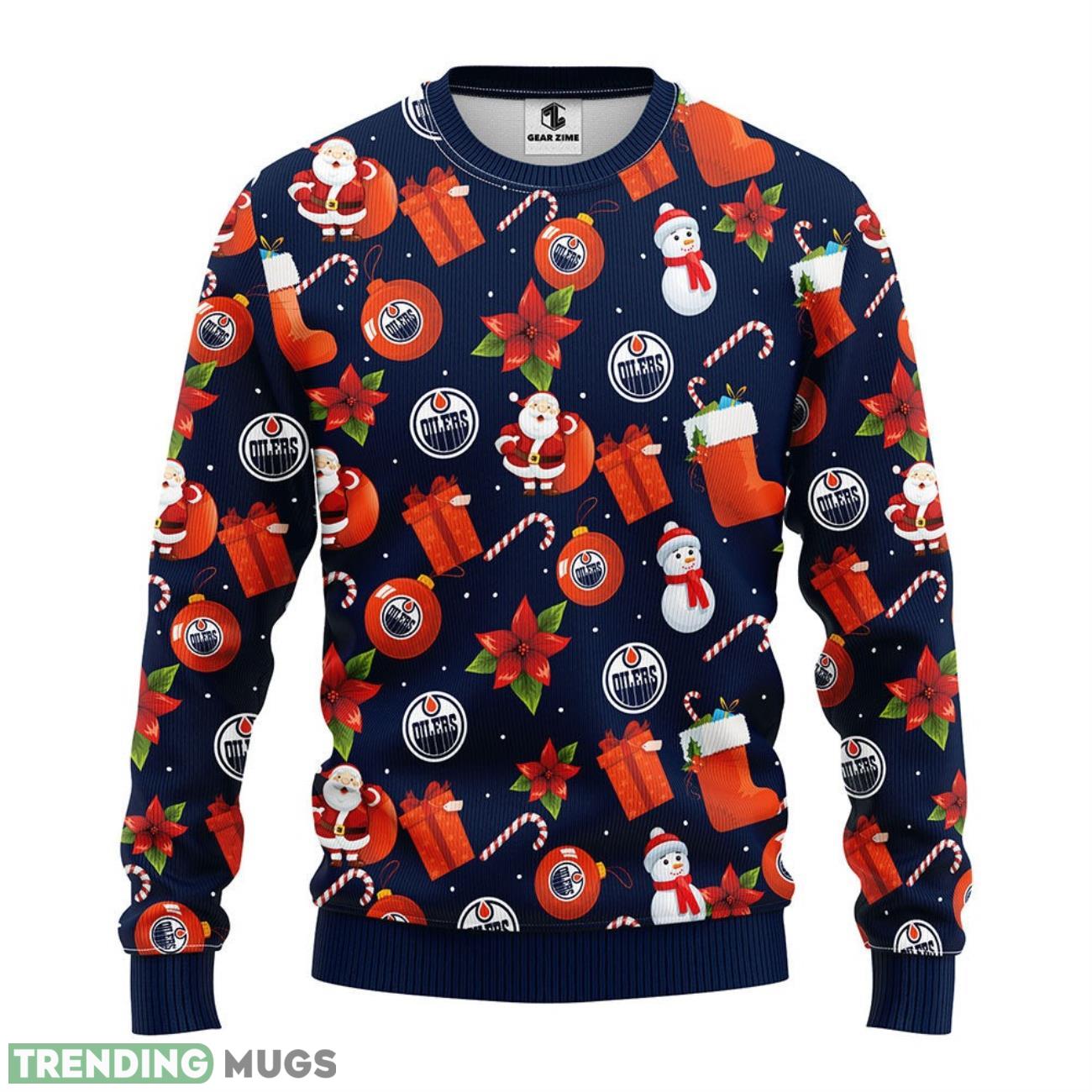 Edmonton Oilers Santa Claus Snowman Christmas Ugly Sweater 3D Christmas Sweater For Men Women 3D Sweater Edmonton Oilers Santa Claus Snowman Christmas Ugly Sweater 3D Christmas Sweater For Men Women 3D Sweater