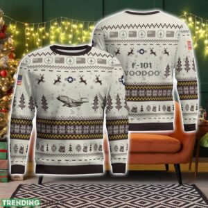 F-101 Voodoo F101 Veteran Aircraft Ugly Christmas Sweater Christmas Gift Holiday Product Photo 1