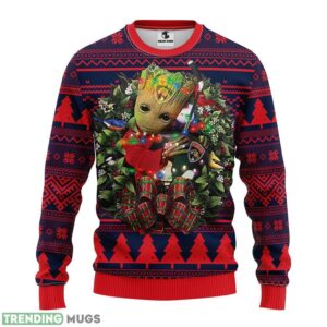 Florida Panthers Groot Hug Christmas Ugly Sweater 3D Christmas Sweater For Men Women 3D Sweater