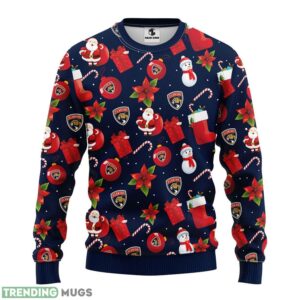 Florida Panthers Santa Claus Snowman Christmas Ugly Sweater 3D Christmas Sweater For Men Women 3D Sweater