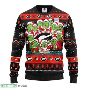 Georgia Bulldogs 12 Grinch Xmas Day Christmas Ugly Sweater 3D Christmas Sweater For Men Women Product Photo 1