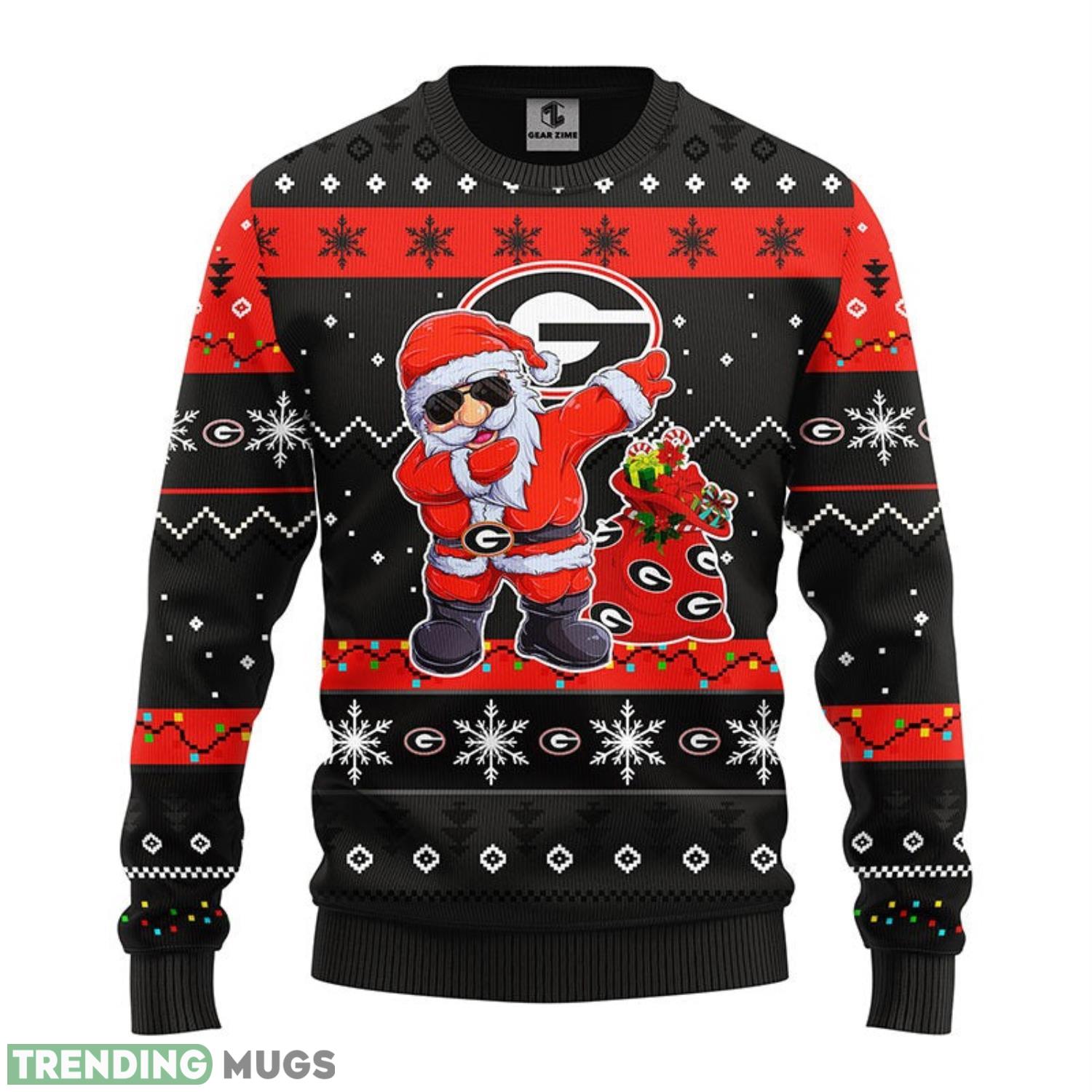 Georgia Bulldogs Dabbing Santa Claus Christmas Ugly Sweater 3D Christmas Sweater For Men Women 3D Sweater Georgia Bulldogs Dabbing Santa Claus Christmas Ugly Sweater 3D Christmas Sweater For Men Women 3D Sweater