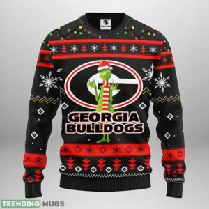 Georgia Bulldogs Funny Grinch Christmas Ugly Sweater 3D Christmas Sweater For Men Women 3D Sweater