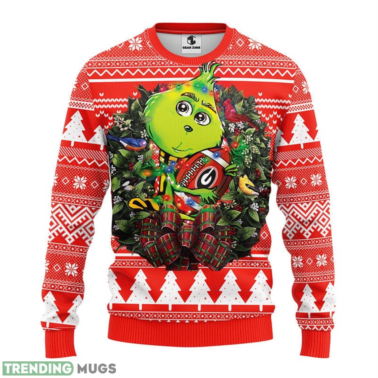 Georgia Bulldogs Grinch Hug Christmas Ugly Sweater 3D Christmas Sweater For Men Women 3D Sweater Georgia Bulldogs Grinch Hug Christmas Ugly Sweater 3D Christmas Sweater For Men Women 3D Sweater