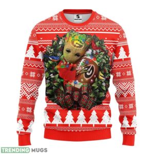 Georgia Bulldogs Groot Hug Christmas Ugly Sweater 3D Christmas Sweater For Men Women 3D Sweater