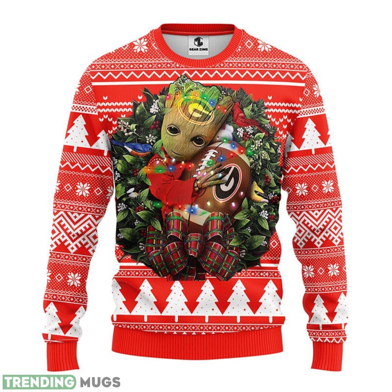Georgia Bulldogs Groot Hug Christmas Ugly Sweater 3D Christmas Sweater For Men Women 3D Sweater Georgia Bulldogs Groot Hug Christmas Ugly Sweater 3D Christmas Sweater For Men Women 3D Sweater