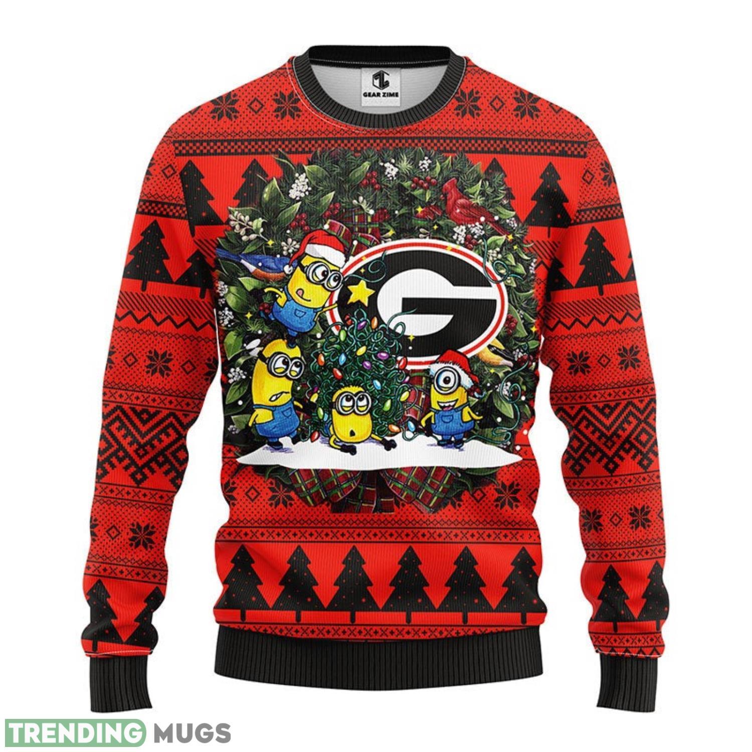 Georgia Bulldogs Minion Christmas Ugly Sweater 3D Christmas Sweater For Men Women 3D Sweater Georgia Bulldogs Minion Christmas Ugly Sweater 3D Christmas Sweater For Men Women 3D Sweater
