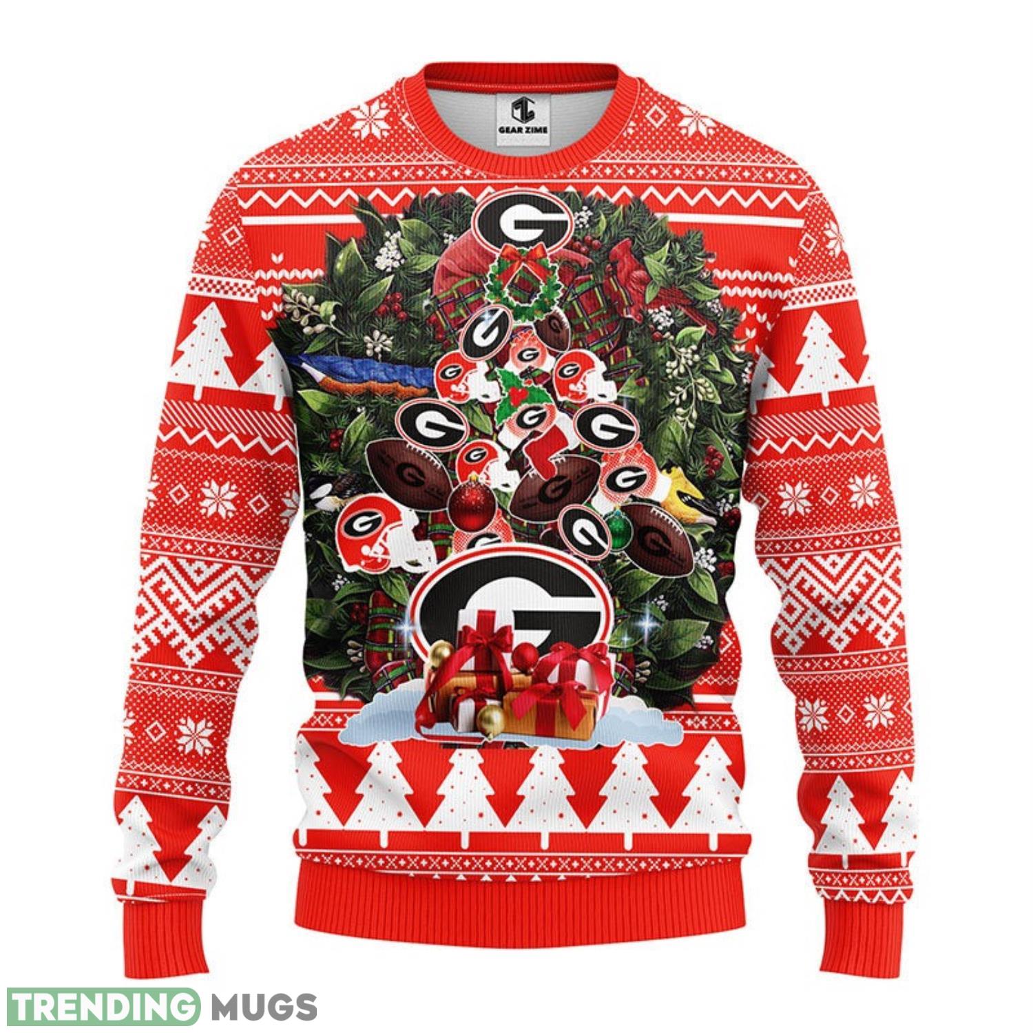 Georgia Bulldogs Tree Ugly Christmas Sweater Holiday Gift For Sport Fans 3D Sweater Georgia Bulldogs Tree Ugly Christmas Sweater Holiday Gift For Sport Fans 3D Sweater