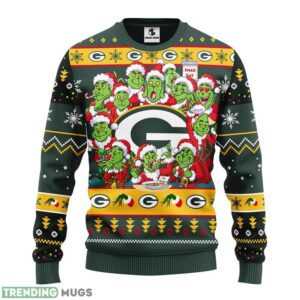 Green Bay Packers 12 Grinch Xmas Day Christmas Ugly Sweater 3D Christmas Sweater For Men Women Product Photo 1