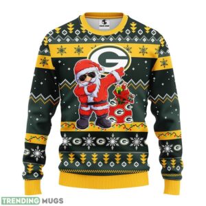 Green Bay Packers Dabbing Santa Claus Christmas Ugly Sweater 3D Christmas Sweater For Men Women 3D Sweater